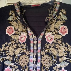 Johnny Was gorgeous grey tunic!